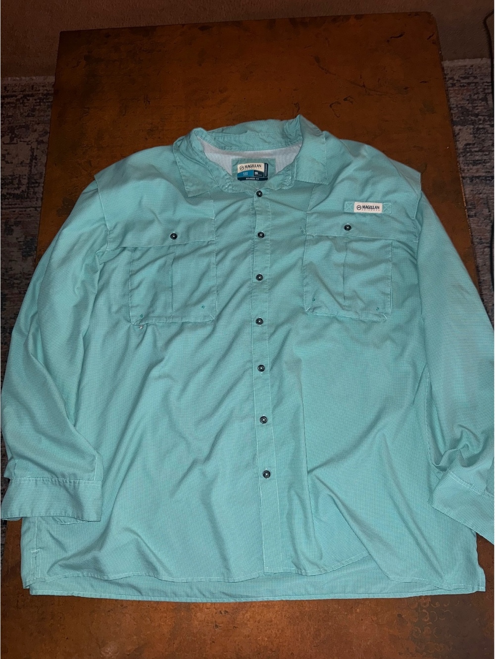 Magellan Outdoors Fish Gear Aqua Fishing Shirt Men’s 4XL Relaxed Fit